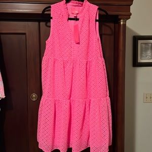 NWT Lilly Pulitzer Novella dress size medium Plumeria pink